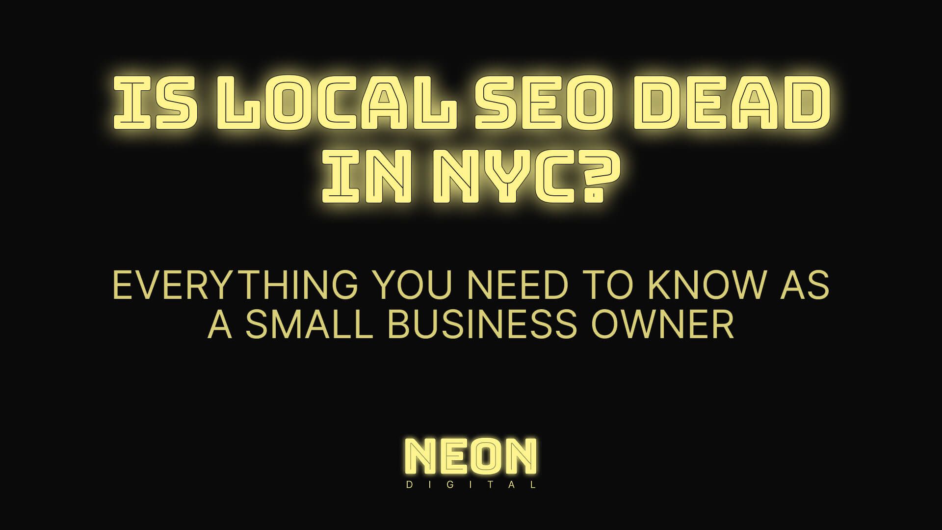 "is local seo dead in nyc? Everything you need to know as a small business owner"
